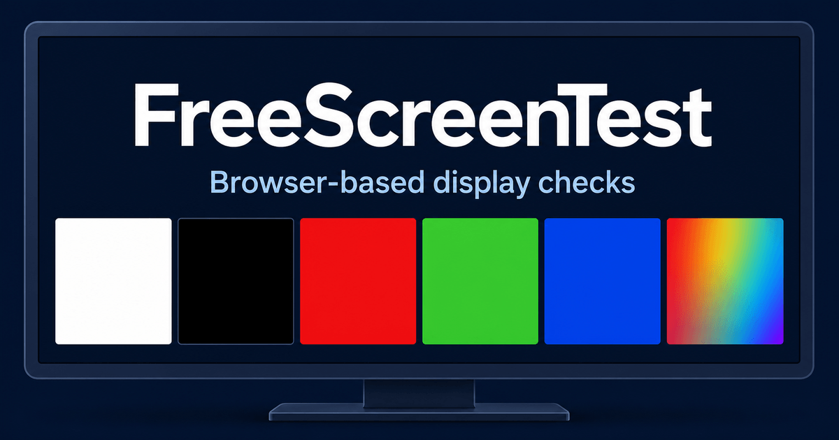 Pc Display Screen Test Free Screen Test and Monitor Checkup | FreeScreenTest